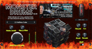 FREE SCORING DRUMKIT VST from #MonsterDrumVST Kit #13 Hellboy Cube