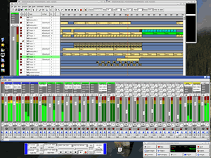 MusE - Multitrack Virtual Studio for Linux. Includes Native VST support
