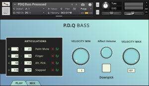 PDQ Bass - Aggressive Bass Guitar (Kontakt)