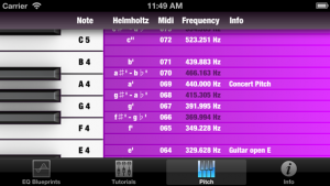 Mix Buddy - find note names, midi note numbers, frequencies and more