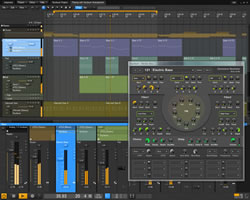Podium is a modern production host that integrates audio recording, VST plug-ins and external MIDI and audio gear. An object based project structure allows for advanced media and device management.