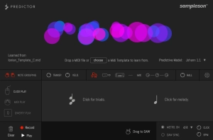 Predictor. Create beautiful notes and harmonies by simply clicking your mouse.