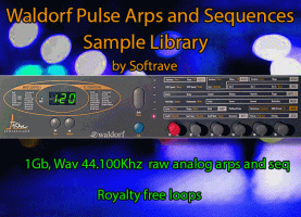 Waldorf Pulse Analog Synth Arpeggios Sequences Sample library