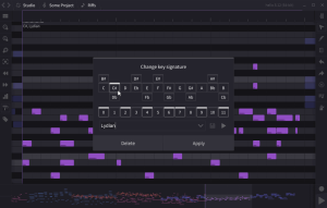 Key signature dialog