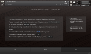 Engine Percussion: Low Drums