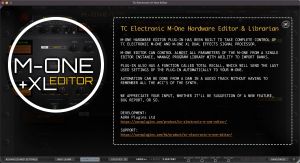 TC Electronic M-One Editor & Librarian