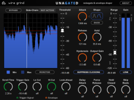 Screen shot of Wire Grind's VST noisegate plugin, UNAGATED.